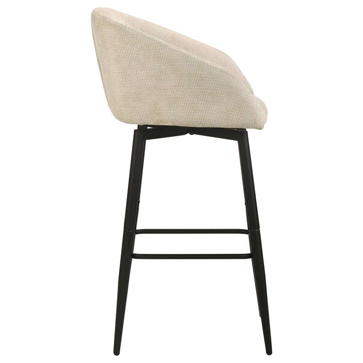 Rainer Cream Fabric Upholstered Swivel Bar Chair, Set of 2 from Coaster - Luna Furniture