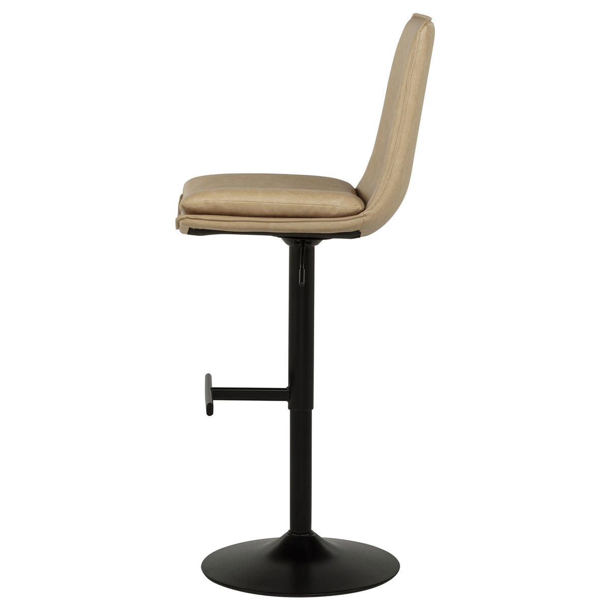 Eldridge Tan / Black Faux Leather Upholstered Adjustable Bar Stool from Coaster - Luna Furniture
