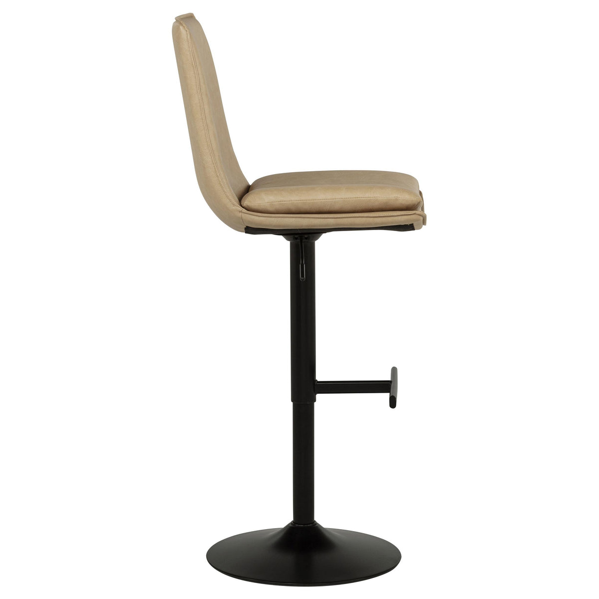 Eldridge Tan / Black Faux Leather Upholstered Adjustable Bar Stool from Coaster - Luna Furniture