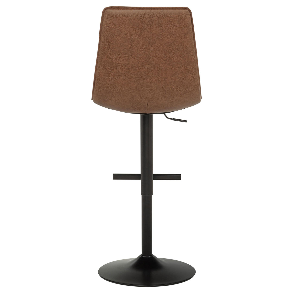 Eldridge Coffee and Black Faux Leather Upholstered Adjustable Bar Stool from Coaster - Luna Furniture