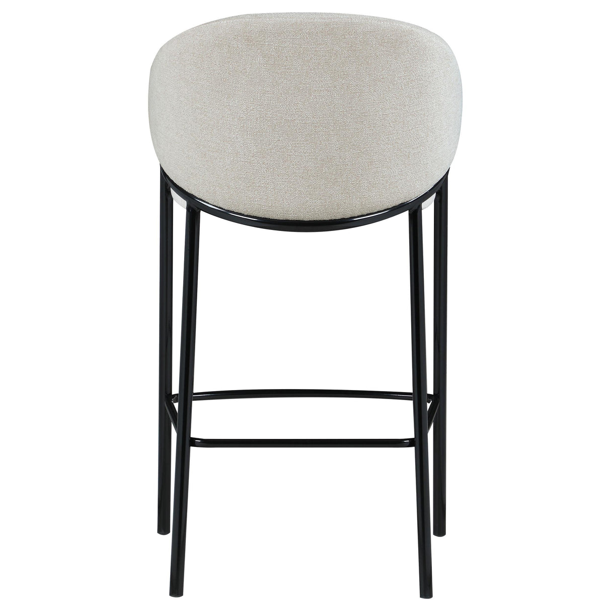 Chadwick Beige and Glossy Black Sloped Arm Bar Stools, Set of 2 from Coaster - Luna Furniture