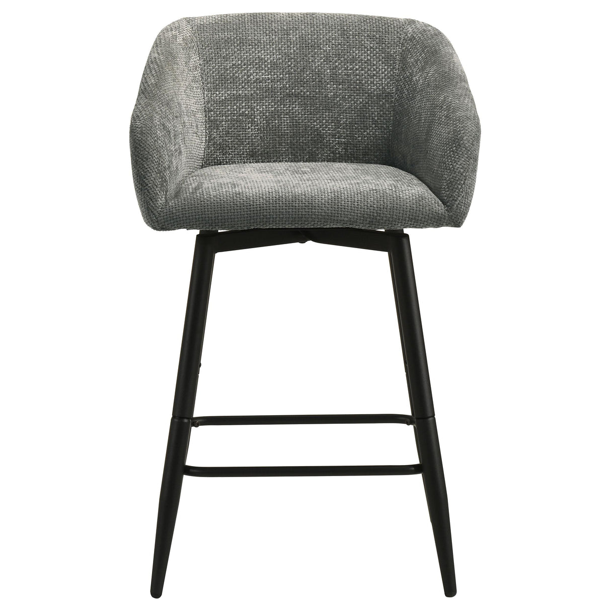 Rainer Charcoal Fabric Upholstered Swivel Counter Height Chair (Set of 2) from Coaster - Luna Furniture