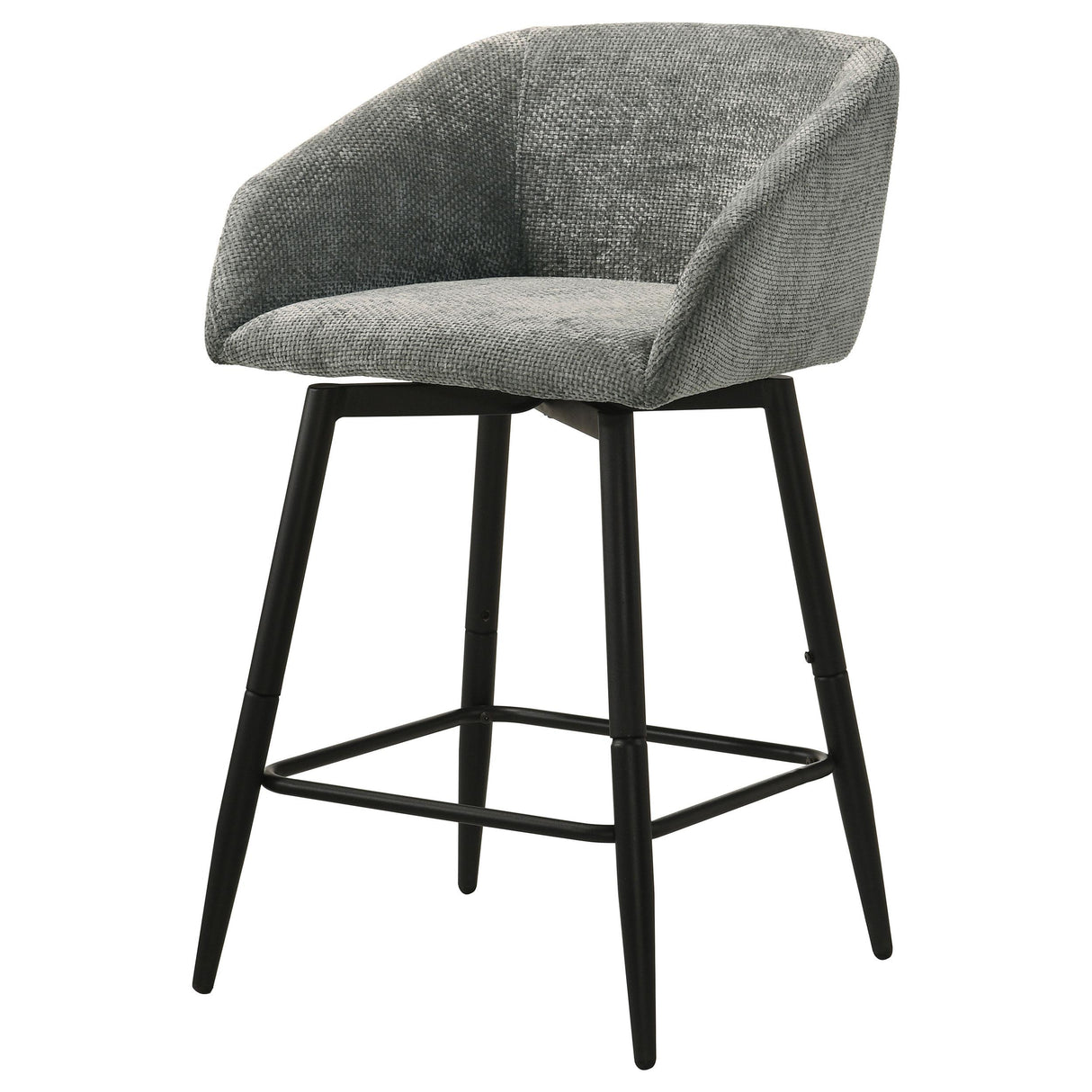 Rainer Charcoal Fabric Upholstered Swivel Counter Height Chair, Set of 2 from Coaster - Luna Furniture