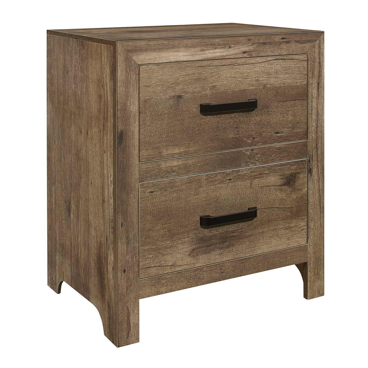 Mandan Weathered Pine 5-Piece Bedroom Set (Queen Bed, Nightstand, Dresser, Mirror, Chest) from Homelegance - Luna Furniture
