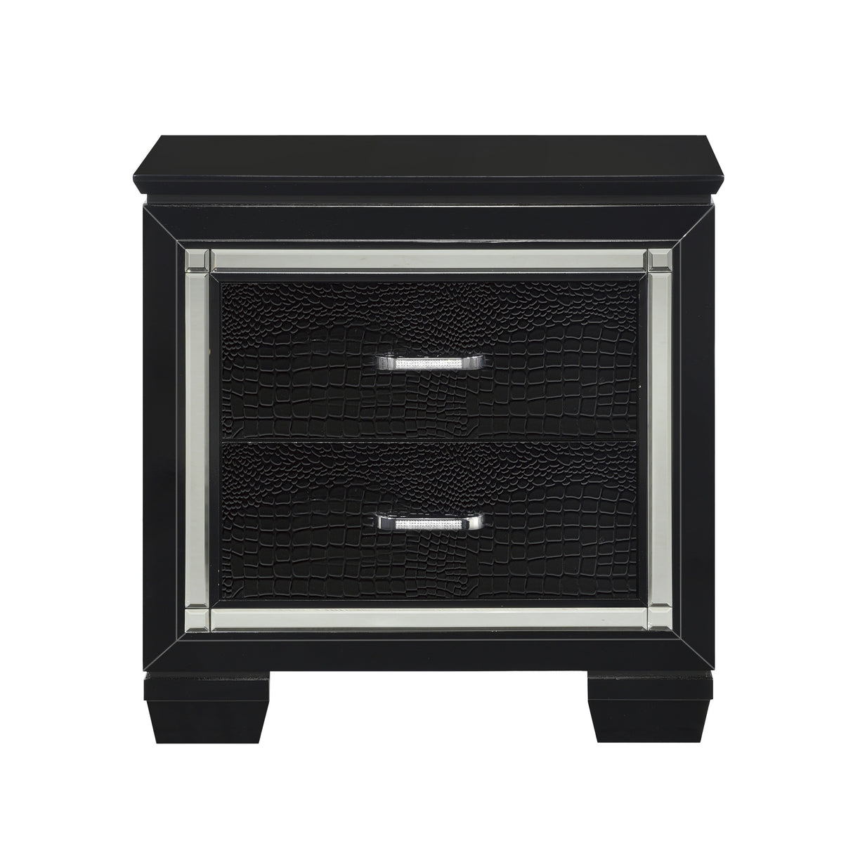 Allura Black Queen Bed, LED Lighting from Homelegance - Luna Furniture