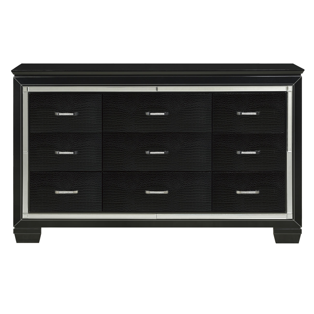 Allura Black Queen Bed, LED Lighting from Homelegance - Luna Furniture