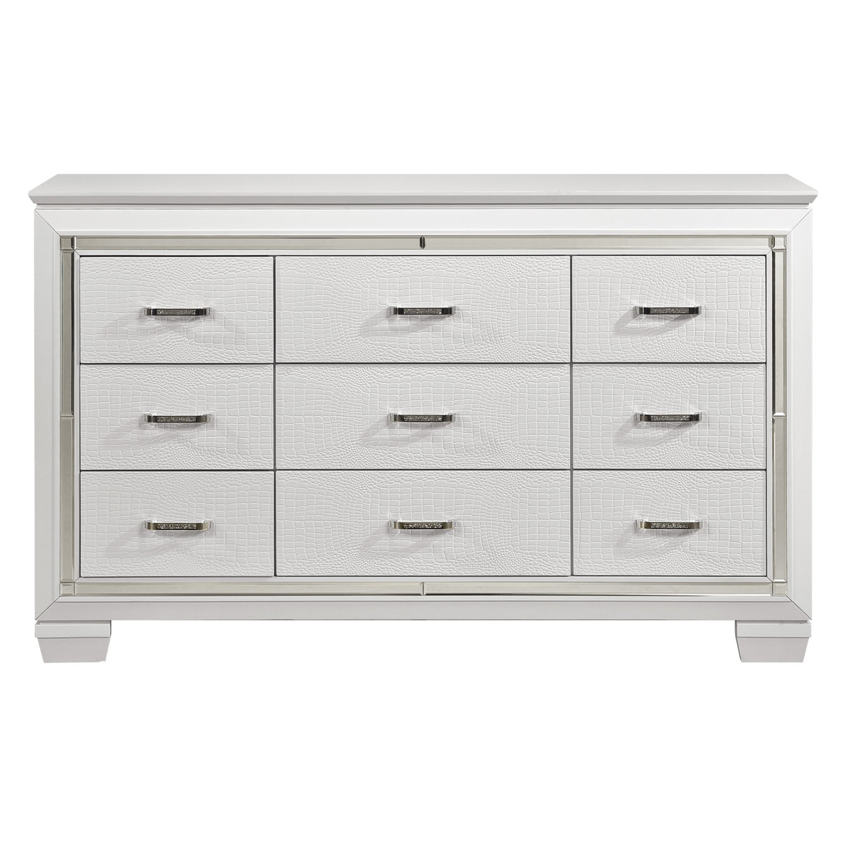 Allura White Vanity Dresser with Mirror from Homelegance - Luna Furniture
