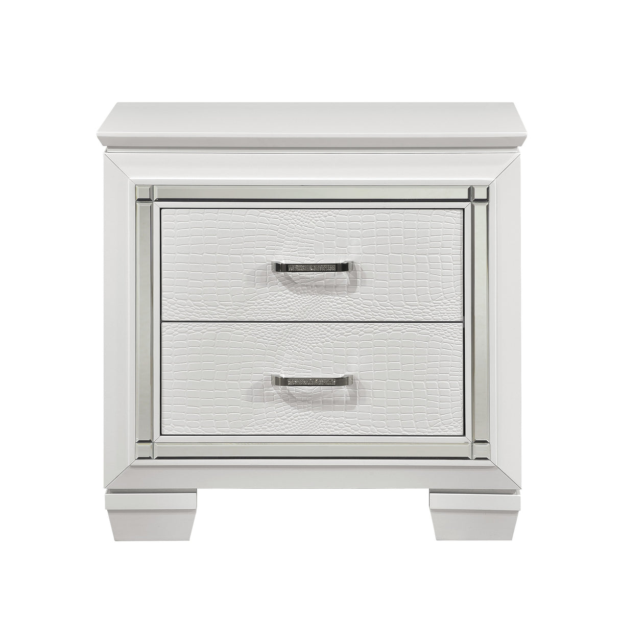 Allura White 5-Piece Bedroom Set (Queen Bed, Nightstand, Dresser, Mirror, Chest) from Homelegance - Luna Furniture