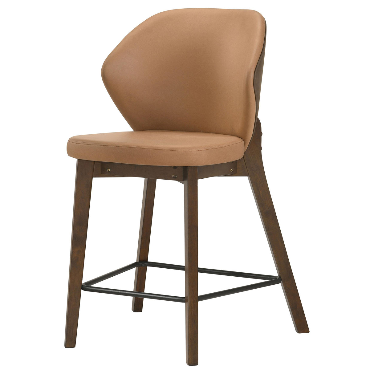 Randolph Butterscotch and Brown Upholstered Counter Height Chair, Set of 2 from Coaster - Luna Furniture
