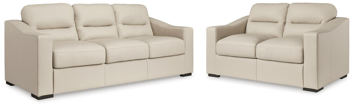 Tresure Trove Almond Sofa and Loveseat from Ashley - Luna Furniture
