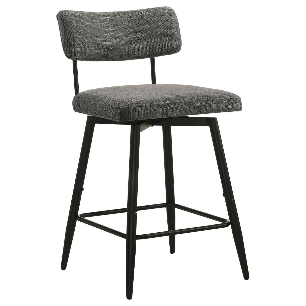 Levine Fabric Upholstered Swivel Counter Chair Grey (Set of 2) from Coaster - Luna Furniture