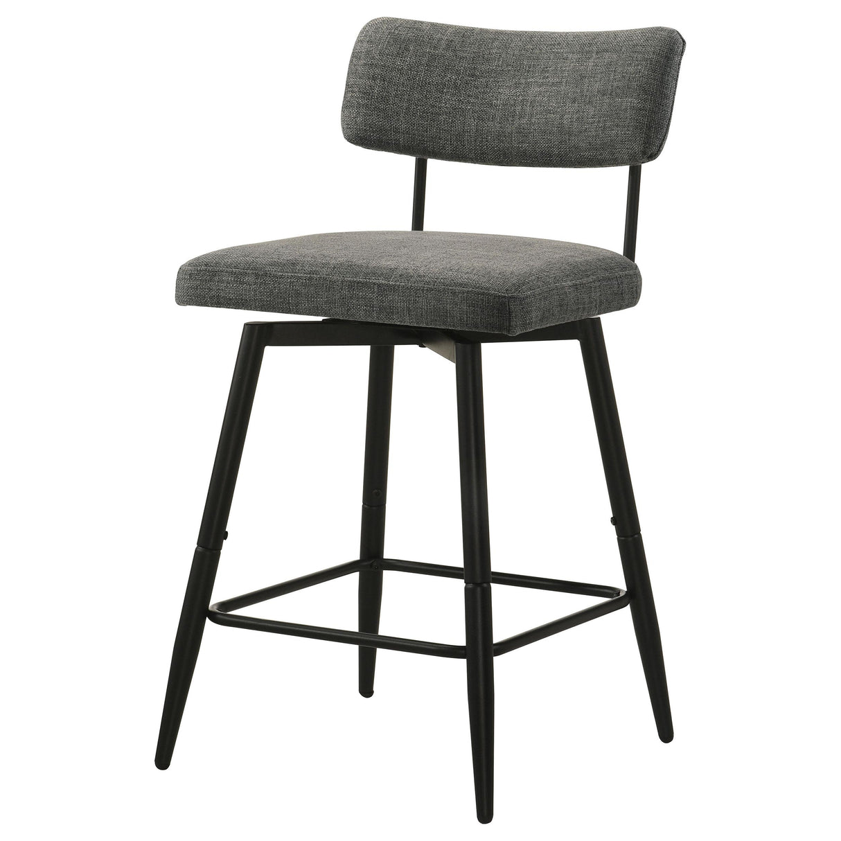 Levine Gray Fabric Upholstered Swivel Counter Chair, Set of 2 from Coaster - Luna Furniture
