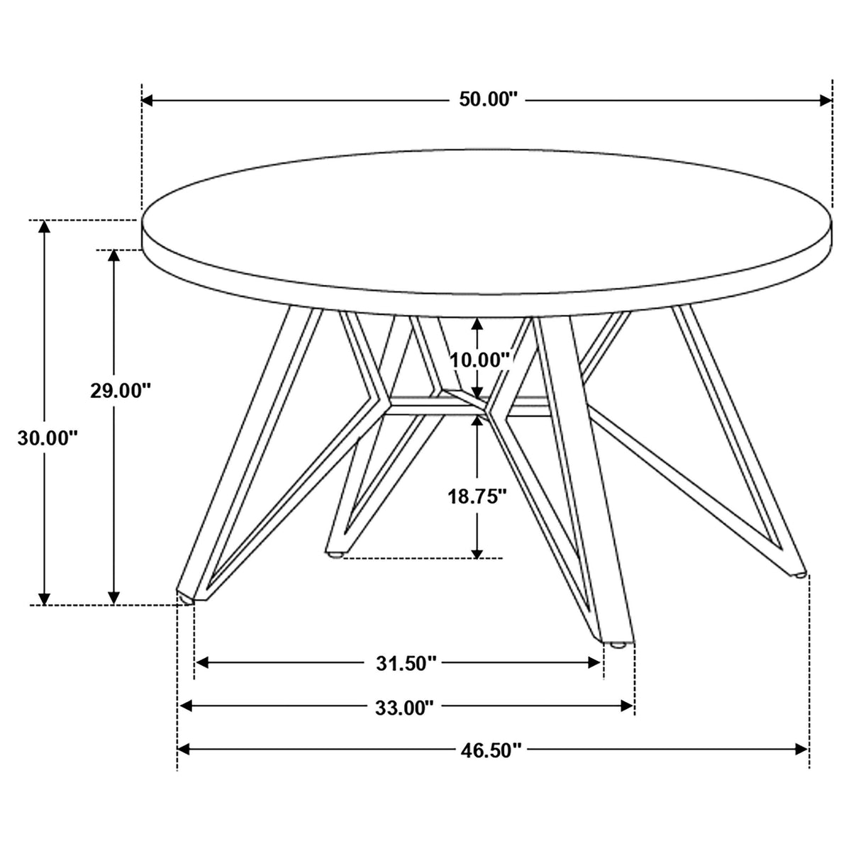 Neil Concrete and Gray 5-Piece Round Dining Set from Coaster - Luna Furniture