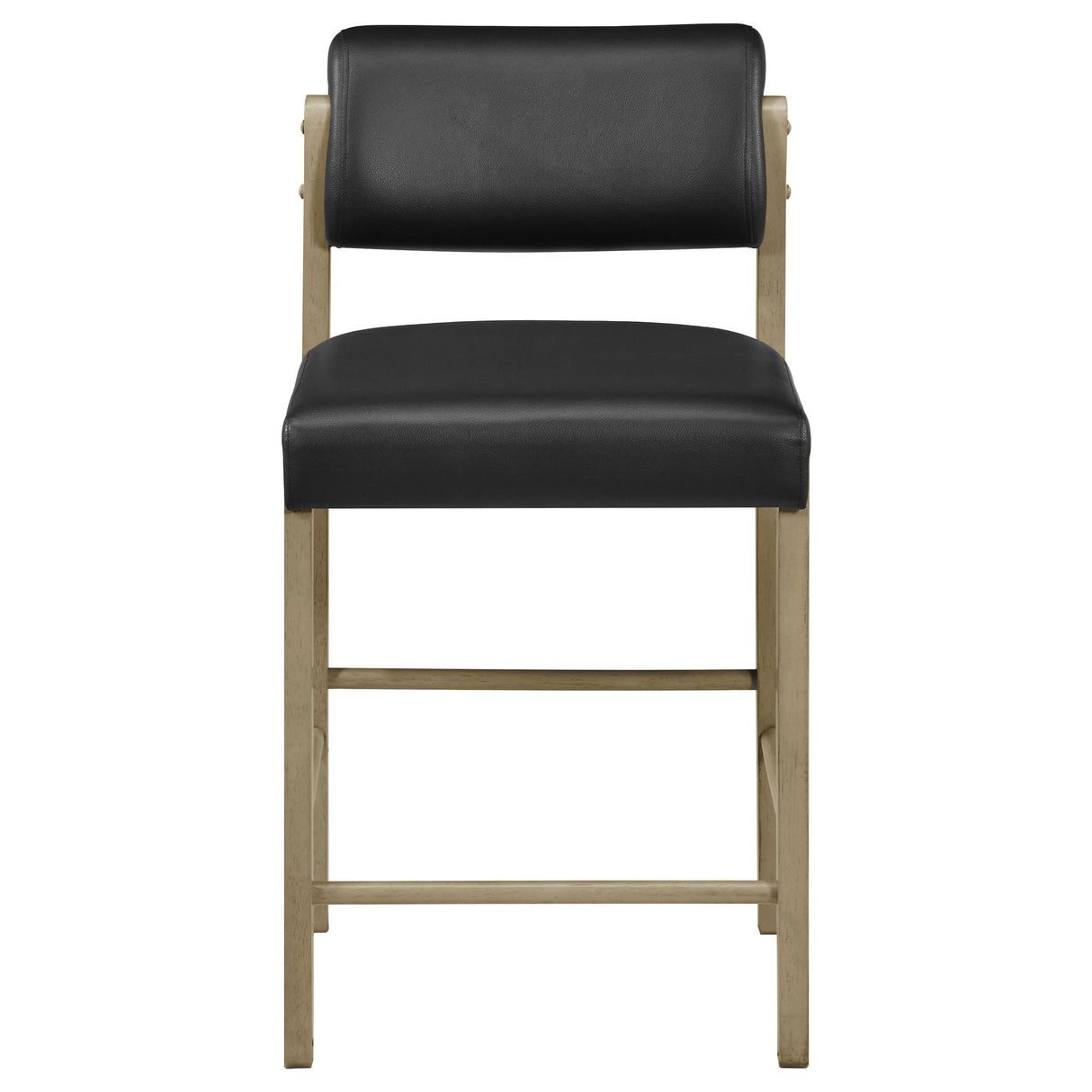 Kehoe Black and Natural Oak Upholstered Counter Height Chair, Set of 2 from Coaster - Luna Furniture