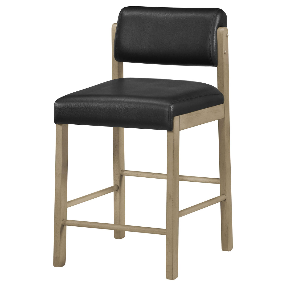 Kehoe Black and Natural Oak Upholstered Counter Height Chair, Set of 2 from Coaster - Luna Furniture