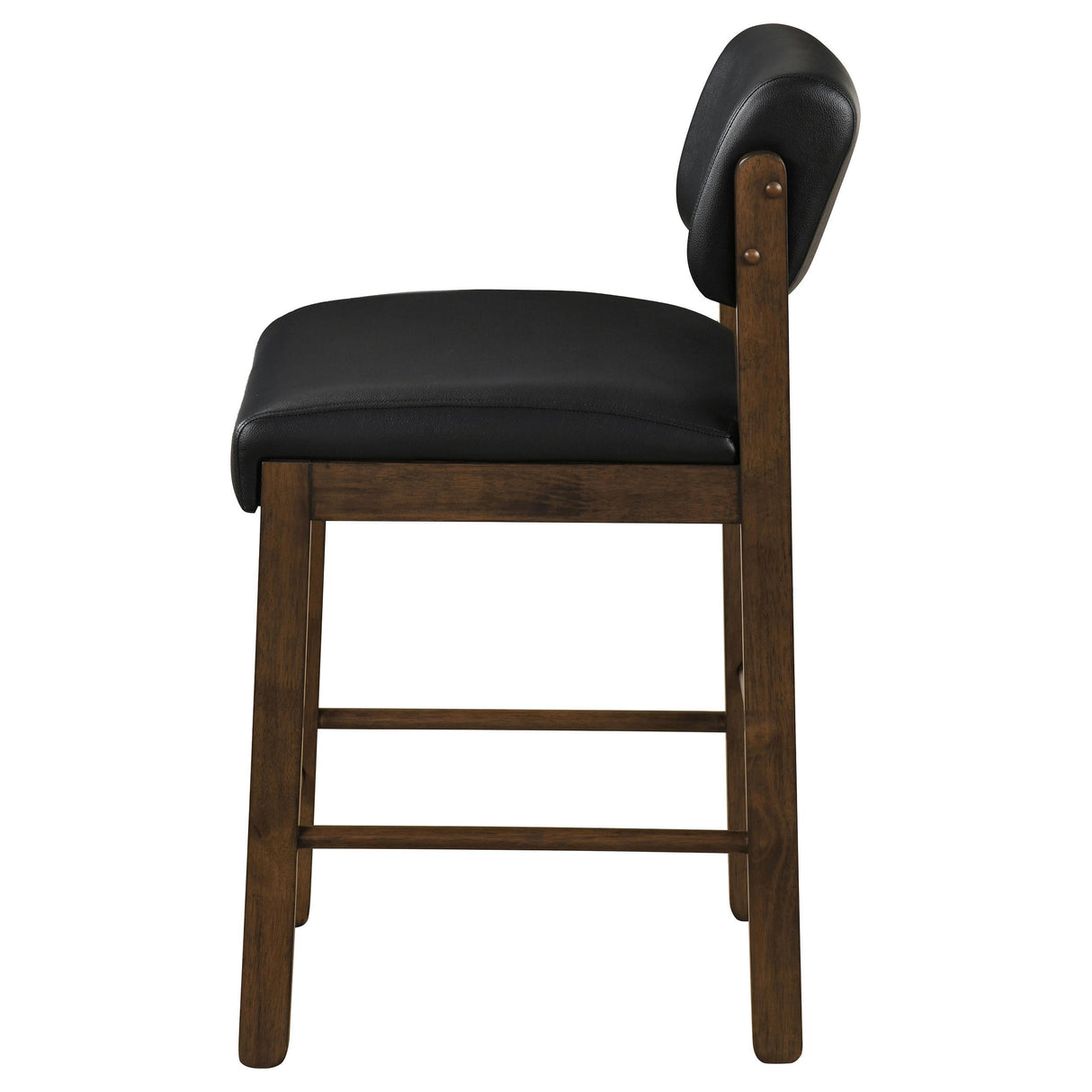 Kehoe Walnut / Black Upholstered Counter Height Chair, Set of 2 from Coaster - Luna Furniture