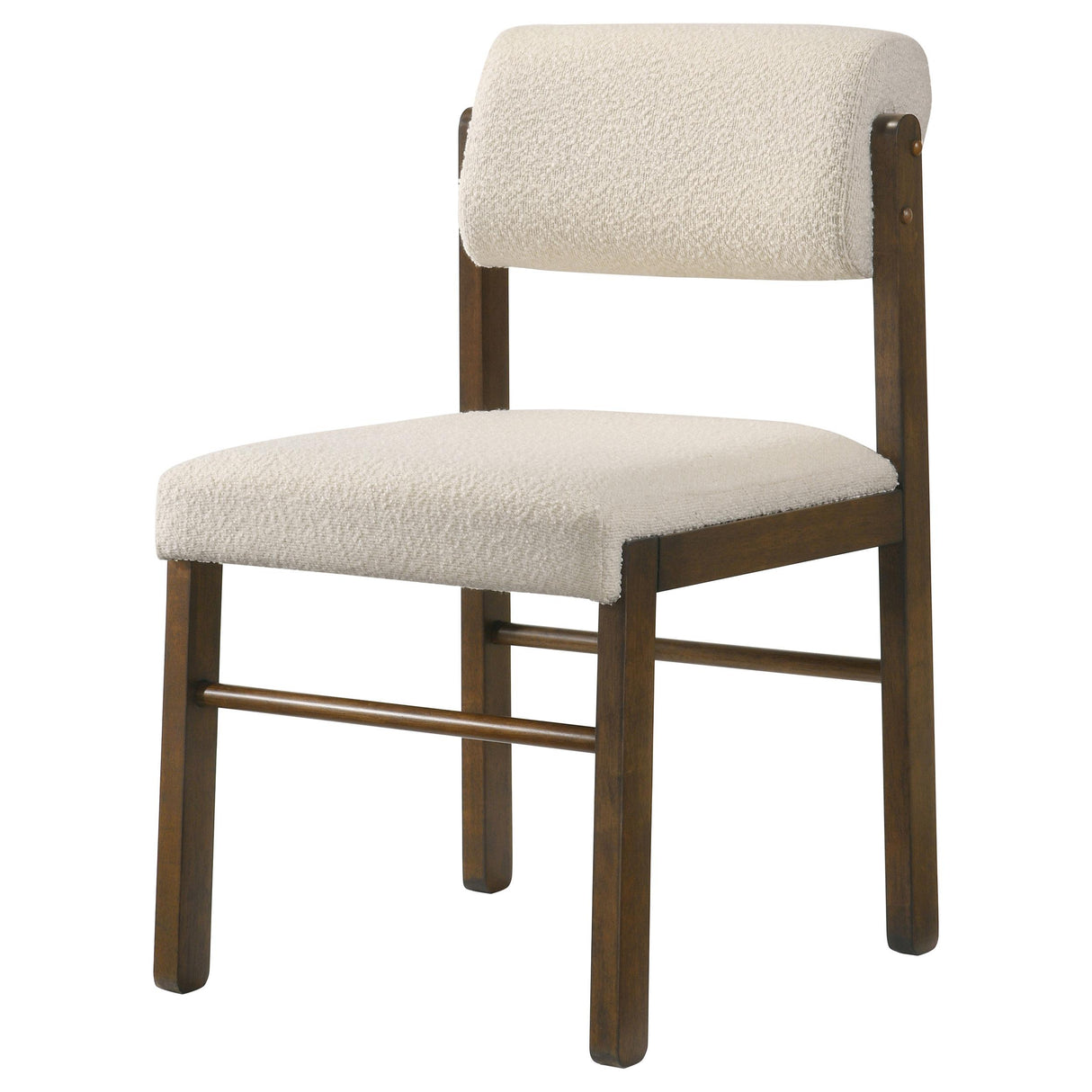 Kehoe Walnut/Cream Upholstered Dining Side Chair, Set of 2 from Coaster - Luna Furniture