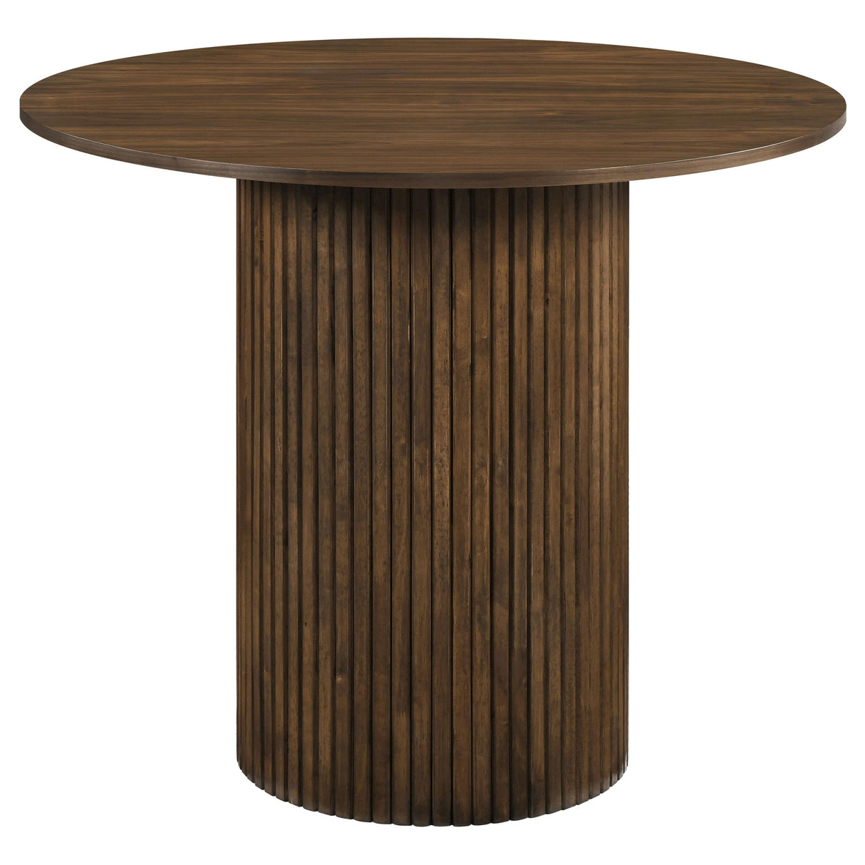 Hamlyn Walnut 43-inch Round Wood Counter Height Dining Table from Coaster - Luna Furniture