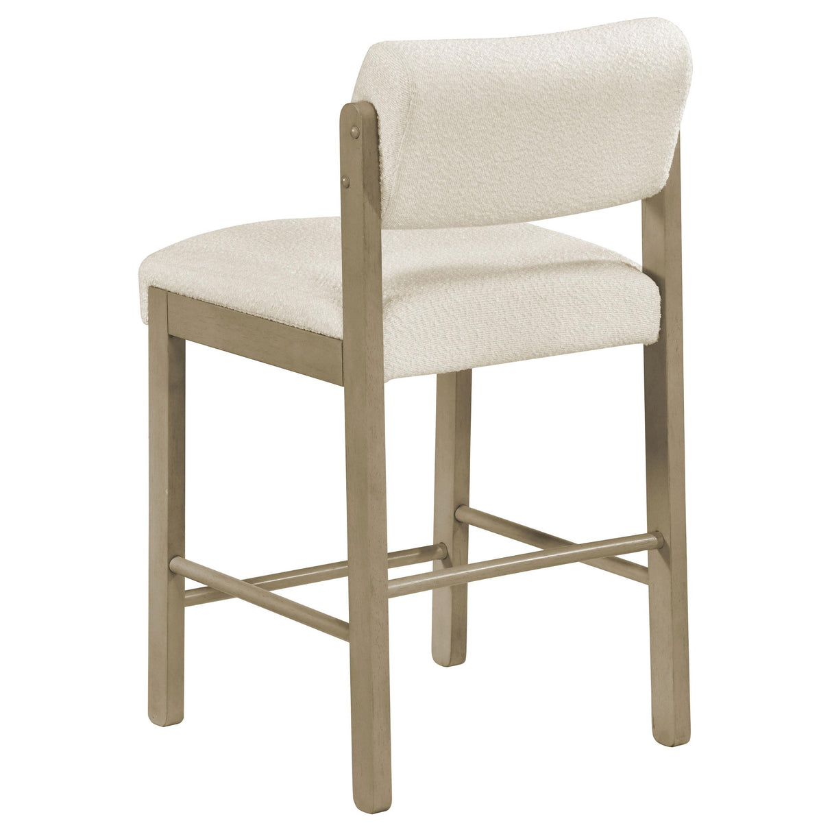 Kehoe Cream and Natural Oak Upholstered Counter Height Chair, Set of 2 from Coaster - Luna Furniture