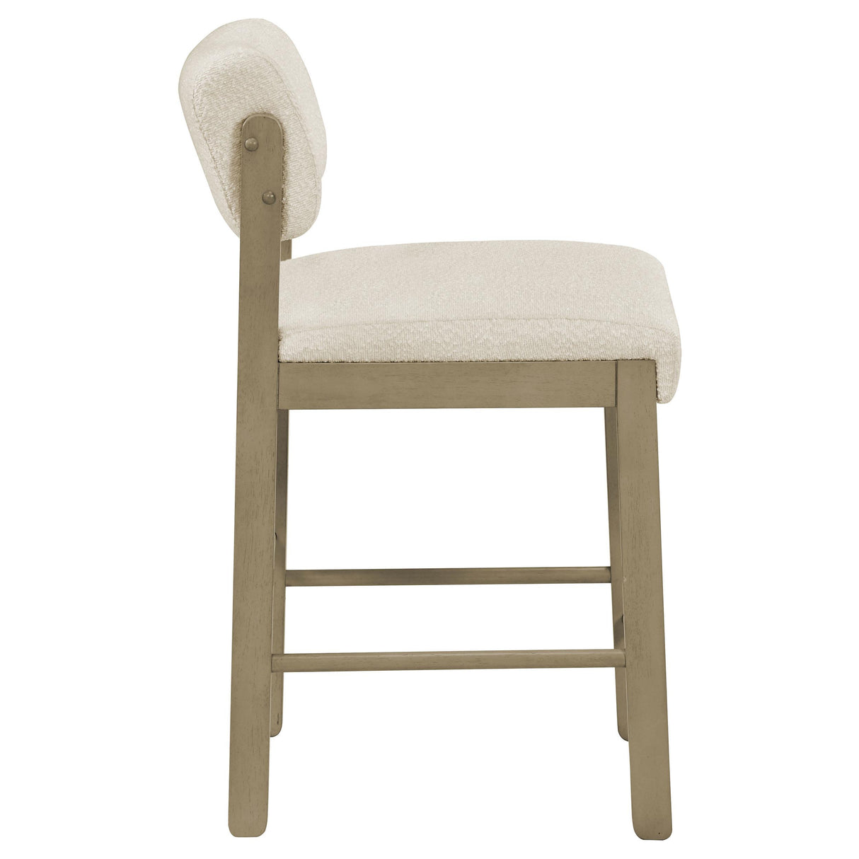 Kehoe Cream and Natural Oak Upholstered Counter Height Chair, Set of 2 from Coaster - Luna Furniture