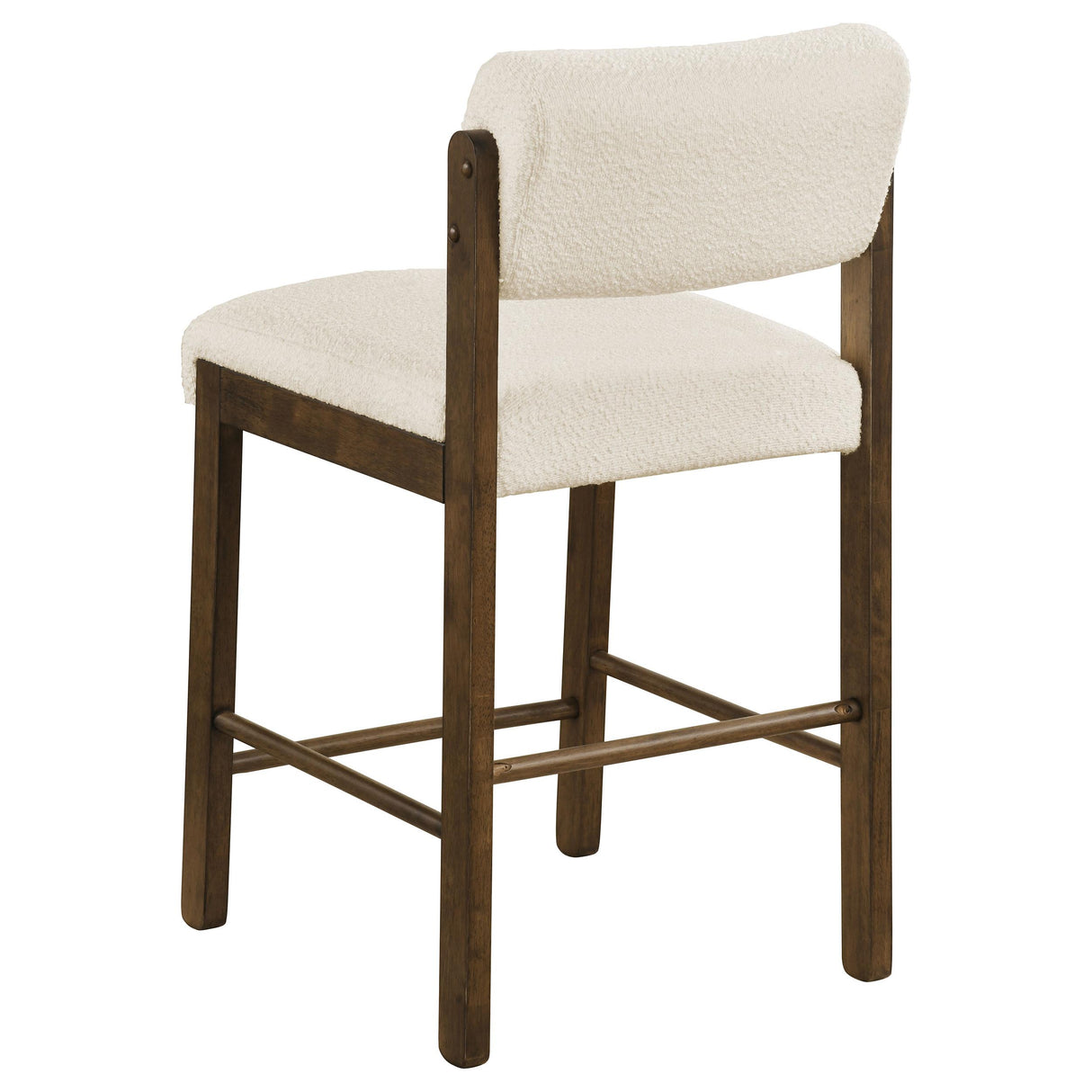 Kehoe Walnut / Cream Upholstered Counter Height Chair, Set of 2 from Coaster - Luna Furniture