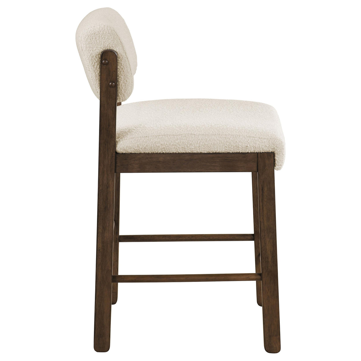 Kehoe Walnut / Cream Upholstered Counter Height Chair, Set of 2 from Coaster - Luna Furniture