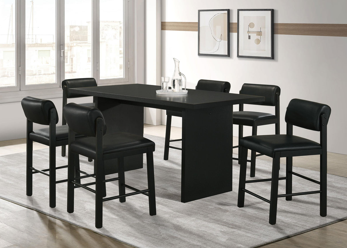 Decker Black 70-inch Rectangular Wood Counter Height Dining Table from Coaster - Luna Furniture