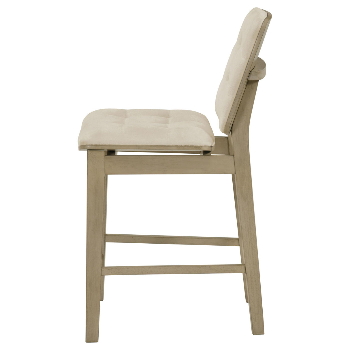 Redbridge Cream and Natural Oak Velvet Upholstered Counter Chair, Set of 2 from Coaster - Luna Furniture
