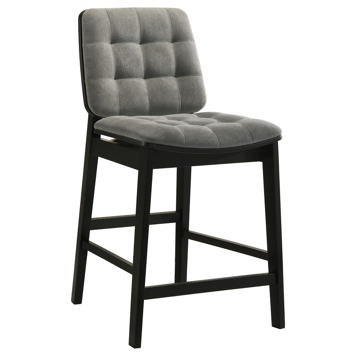 Redbridge Black / Gray Velvet Upholstered Counter Chair, Set of 2 from Coaster - Luna Furniture