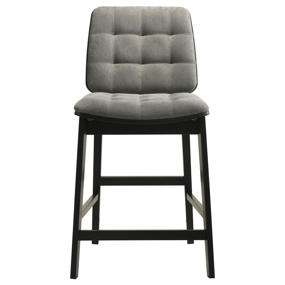 Redbridge Black / Gray Velvet Upholstered Counter Chair, Set of 2 from Coaster - Luna Furniture