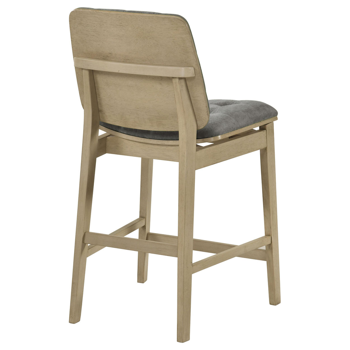 Redbridge Gray and Natural Oak Velvet Upholstered Counter Chair, Set of 2 from Coaster - Luna Furniture