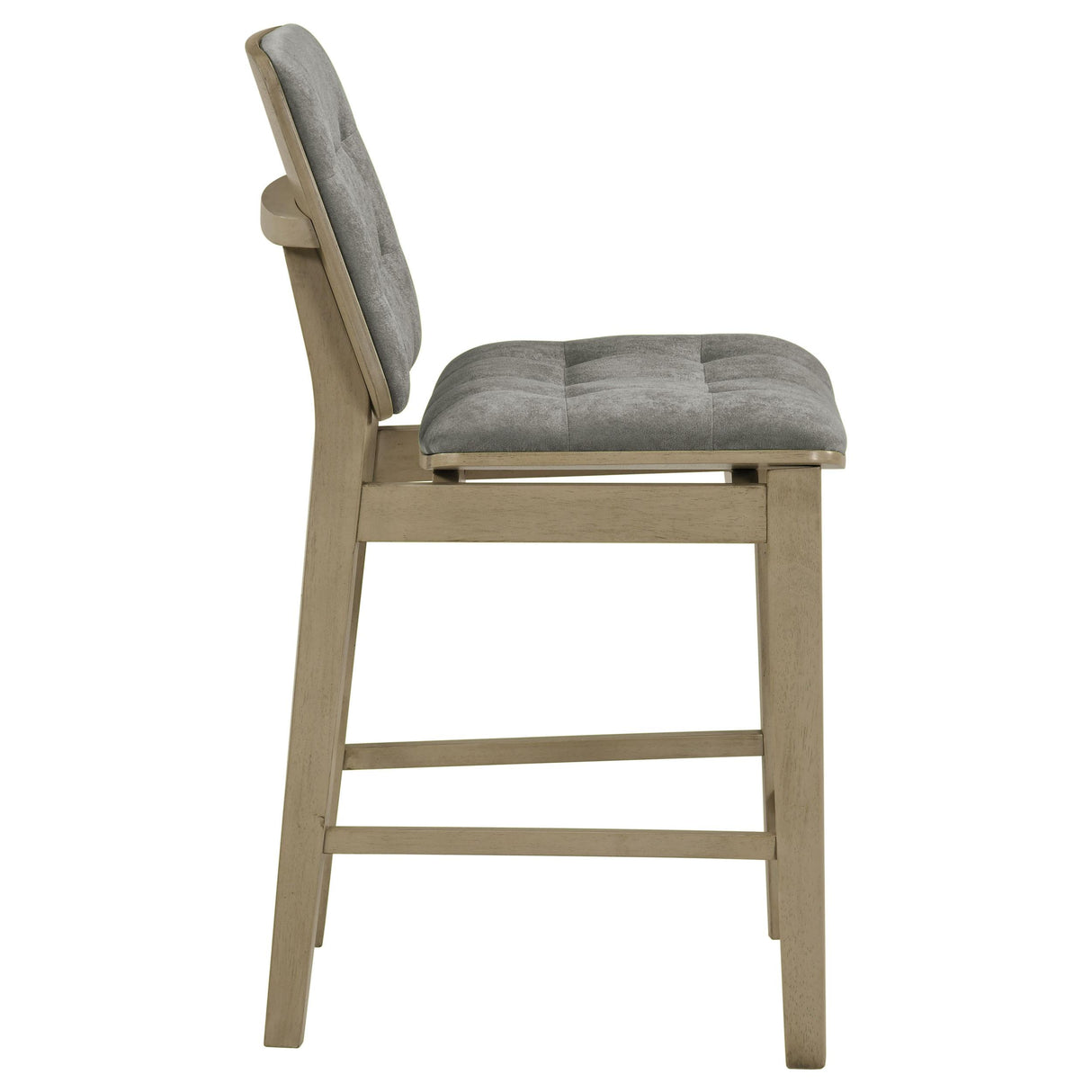 Redbridge Gray and Natural Oak Velvet Upholstered Counter Chair, Set of 2 from Coaster - Luna Furniture