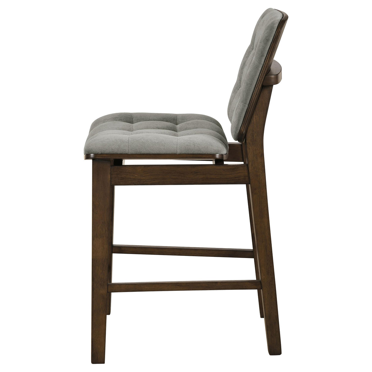 Redbridge Walnut / Gray Velvet Upholstered Counter Chair, Set of 2 from Coaster - Luna Furniture