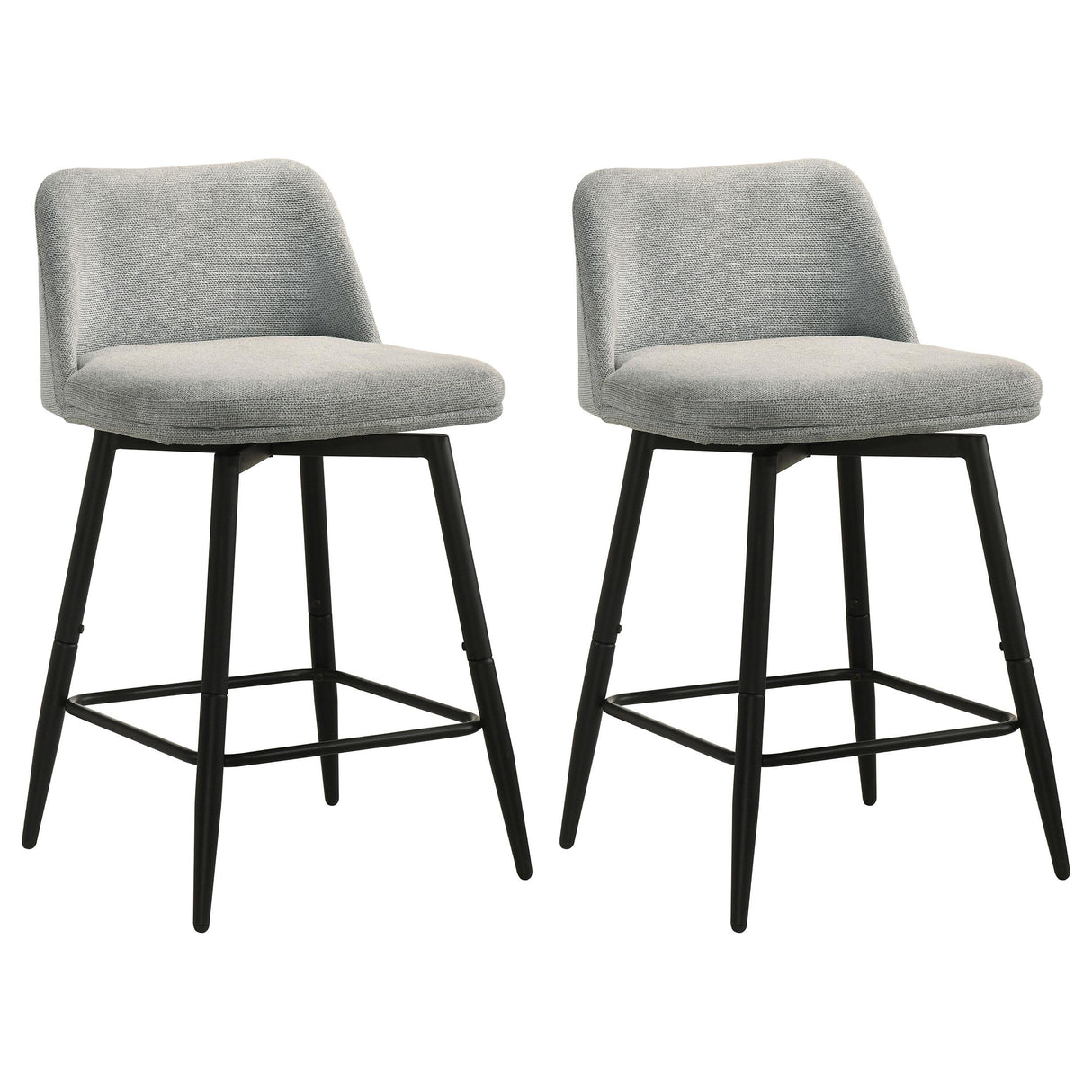 Mellor Grey Fabric Upholstered Swivel Counter Chair (Set of 2) from Coaster - Luna Furniture
