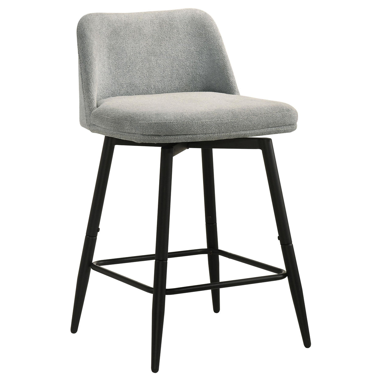 Mellor Grey Fabric Upholstered Swivel Counter Chair (Set of 2) from Coaster - Luna Furniture