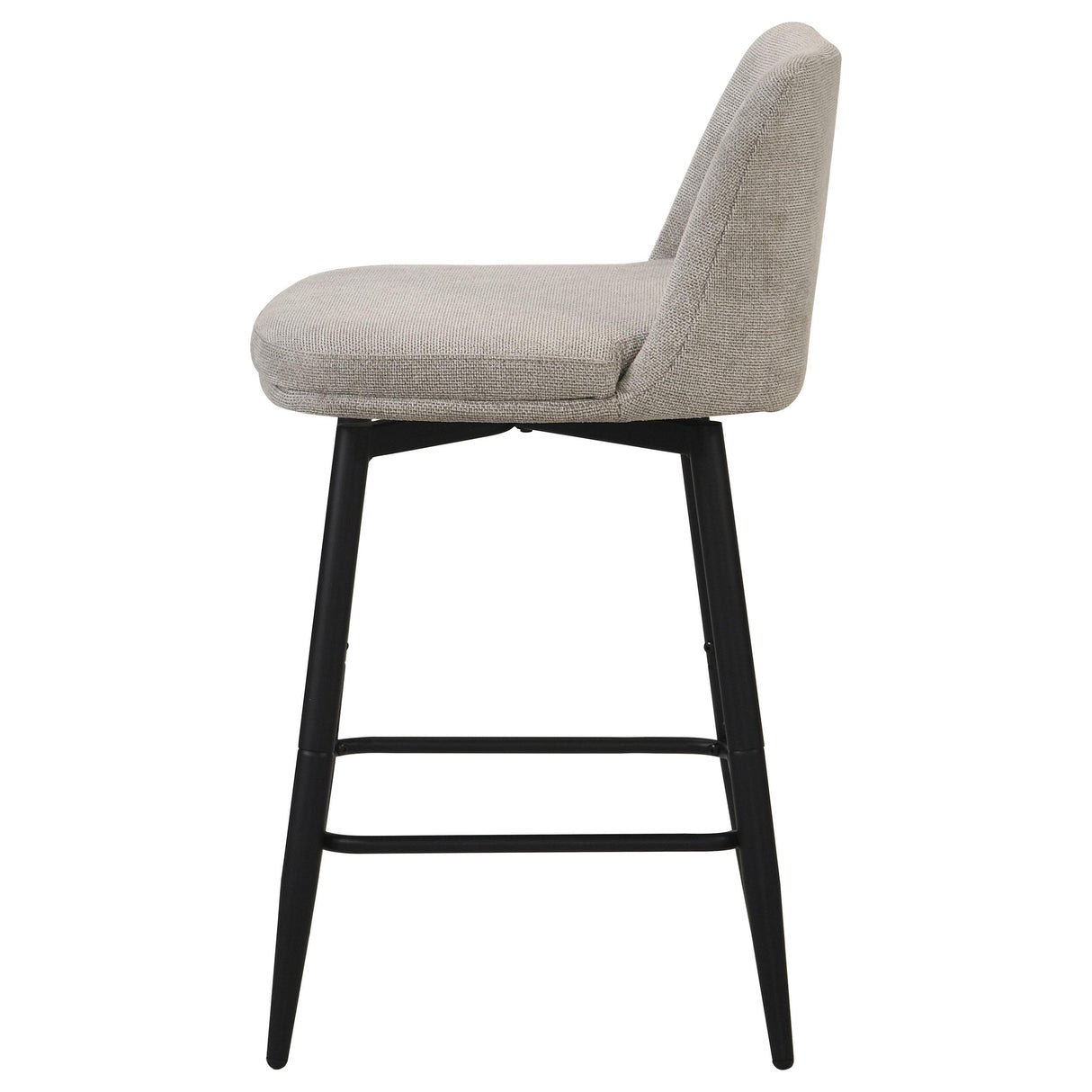 Mellor Slate Brown Fabric Upholstered Swivel Counter Chair, Set of 2 from Coaster - Luna Furniture