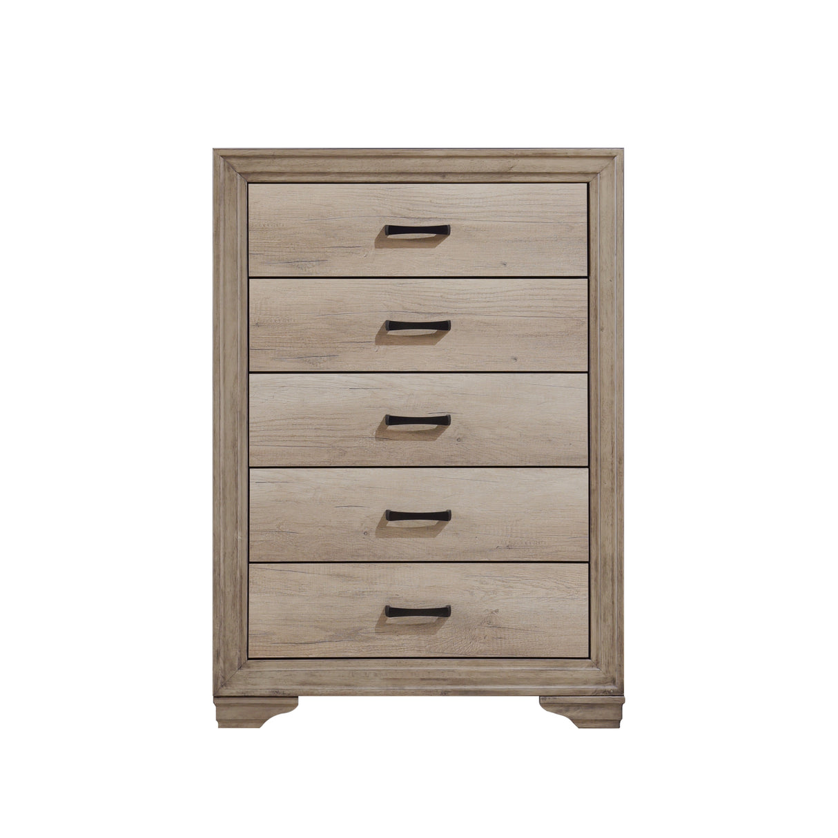 Lonan Natural 5-Piece Bedroom Set (Queen Bed, Nightstand, Dresser, Mirror, Chest) from Homelegance - Luna Furniture