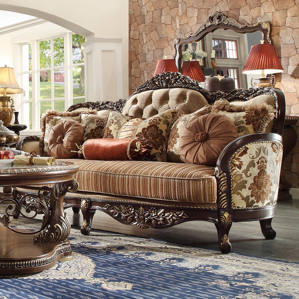 HD-1976 Brown Cherry Sofa