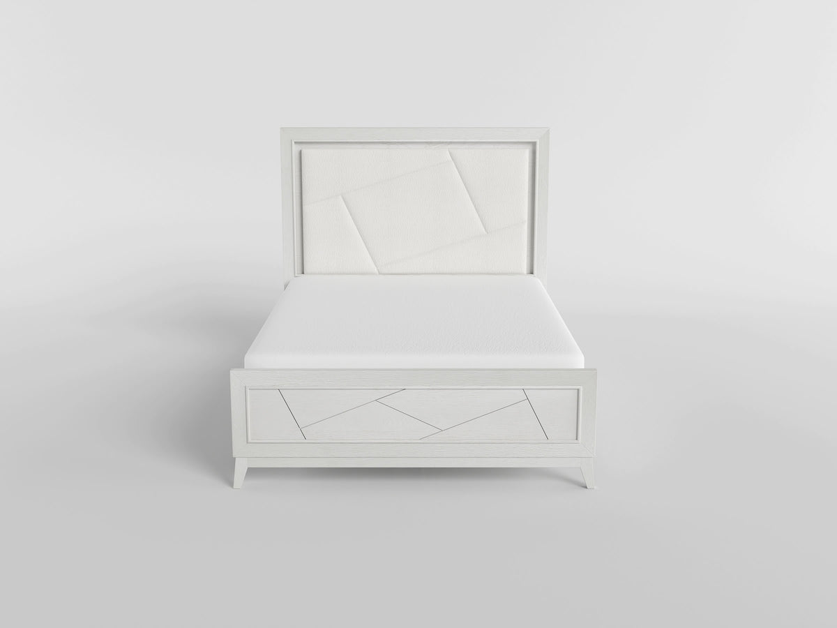 Asteria Antique White Queen Panel Bed from Homelegance - Luna Furniture