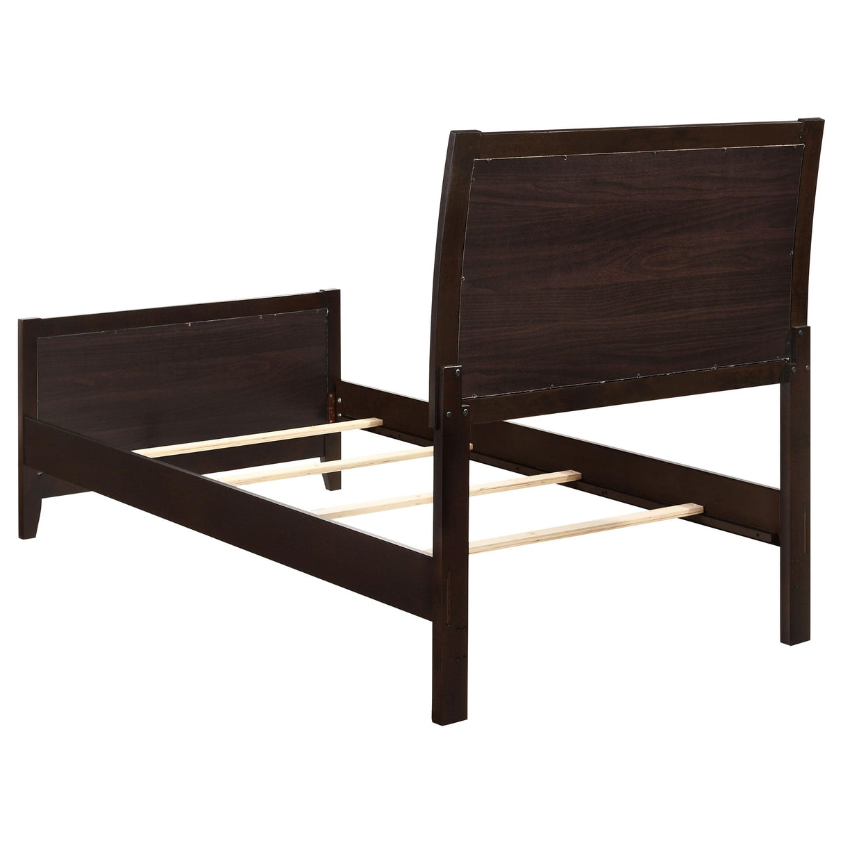 Carlton Cappuccino and Black 4-Piece Twin Upholstered Bedroom Set from Coaster - Luna Furniture