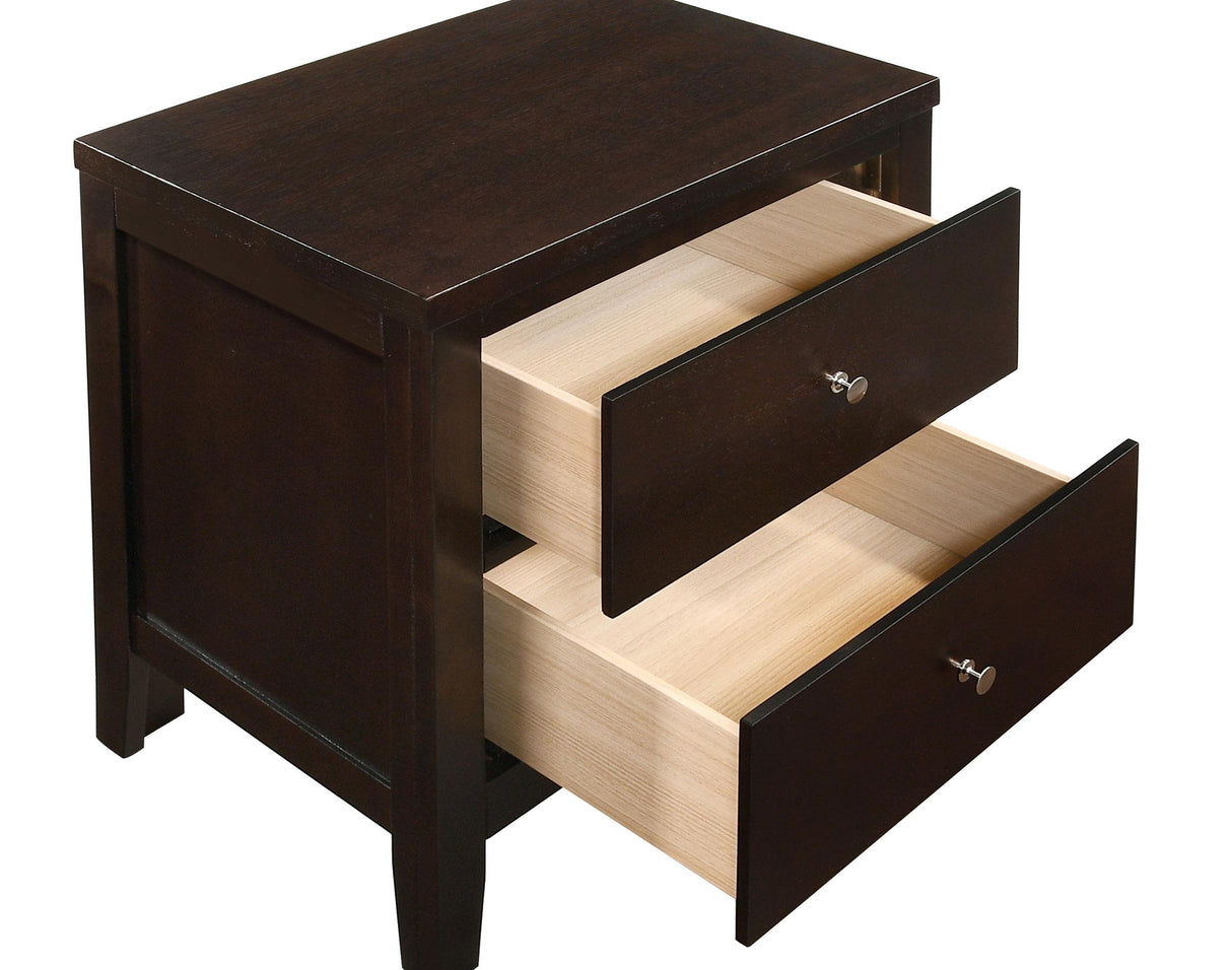 Carlton Cappuccino and Black 4-Piece Twin Upholstered Bedroom Set from Coaster - Luna Furniture