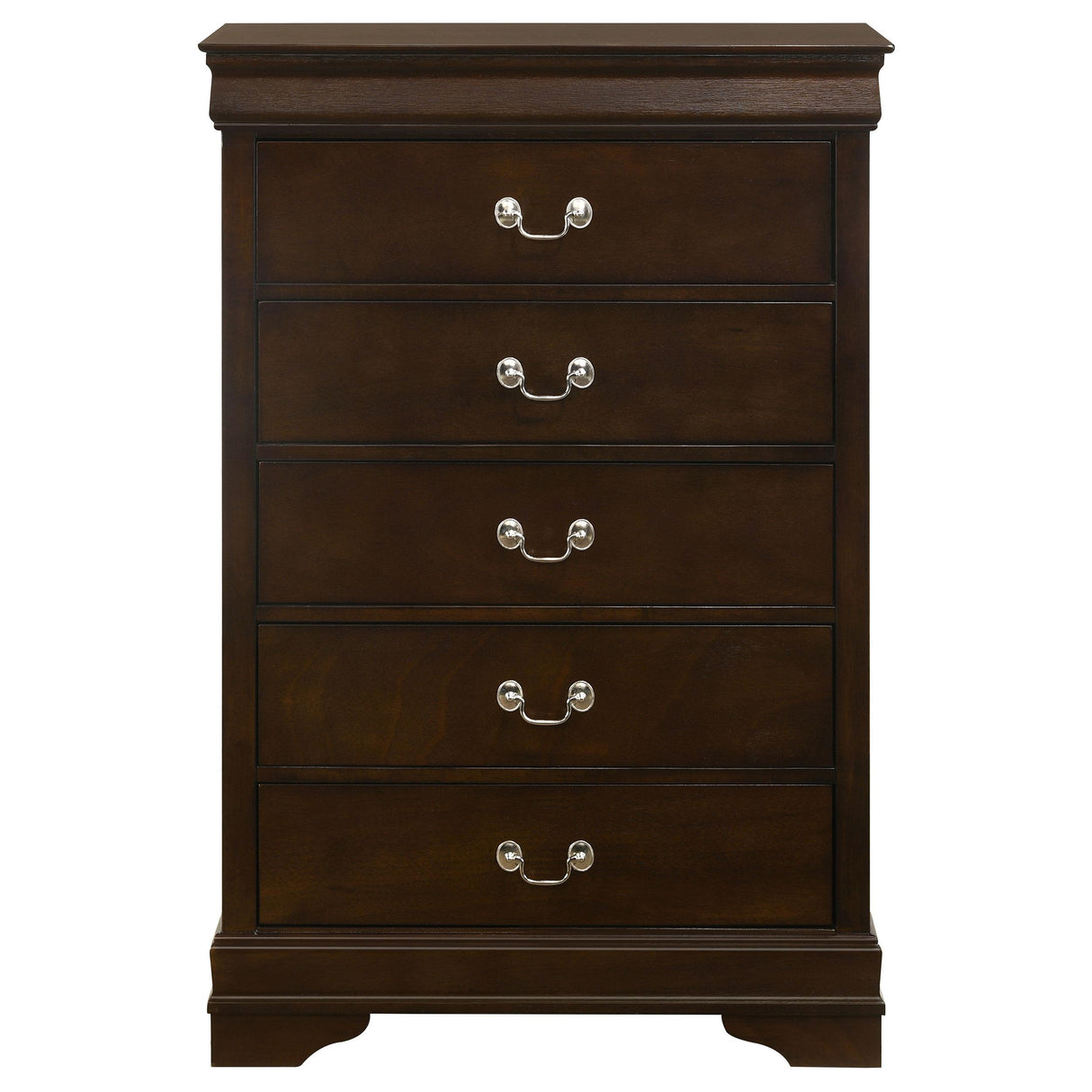 Louis Philippe Cappuccino 4-Piece Queen Panel Bedroom Set with High Headboard from Coaster - Luna Furniture