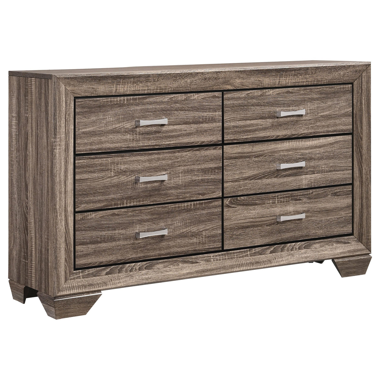 Kauffman Washed Taupe 5-Piece Storage Eastern King Bedroom Set with High Straight Headboard from Coaster - Luna Furniture