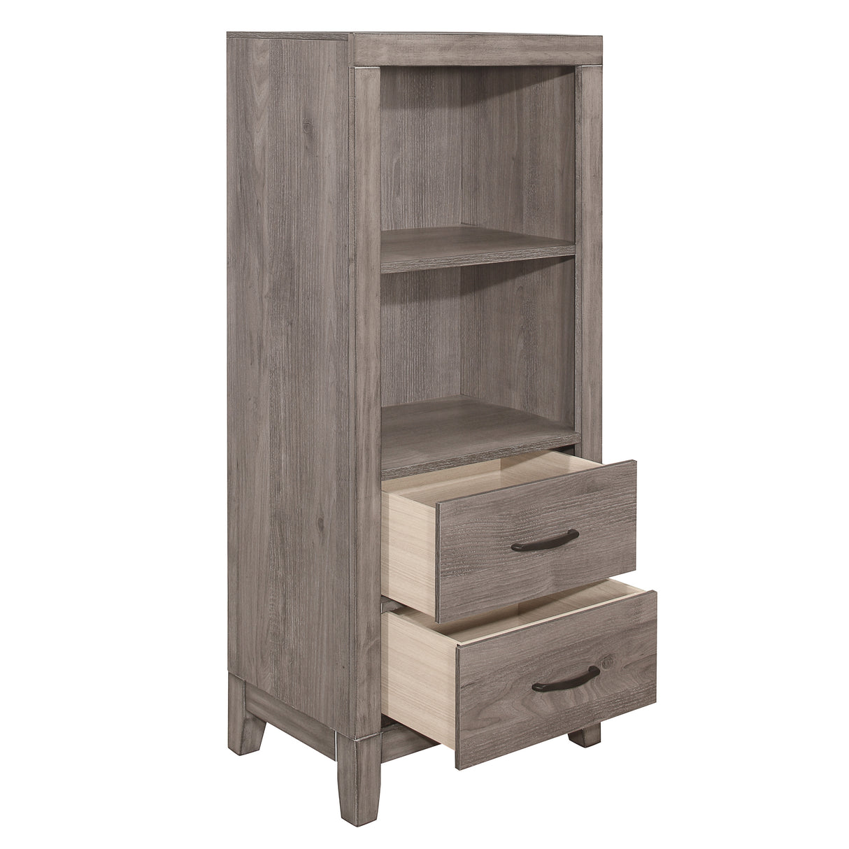 Woodrow Brownish Gray 4-Piece Youth Bedroom Set (Twin Bed, Nightstand, Dresser, Mirror) from Homelegance - Luna Furniture