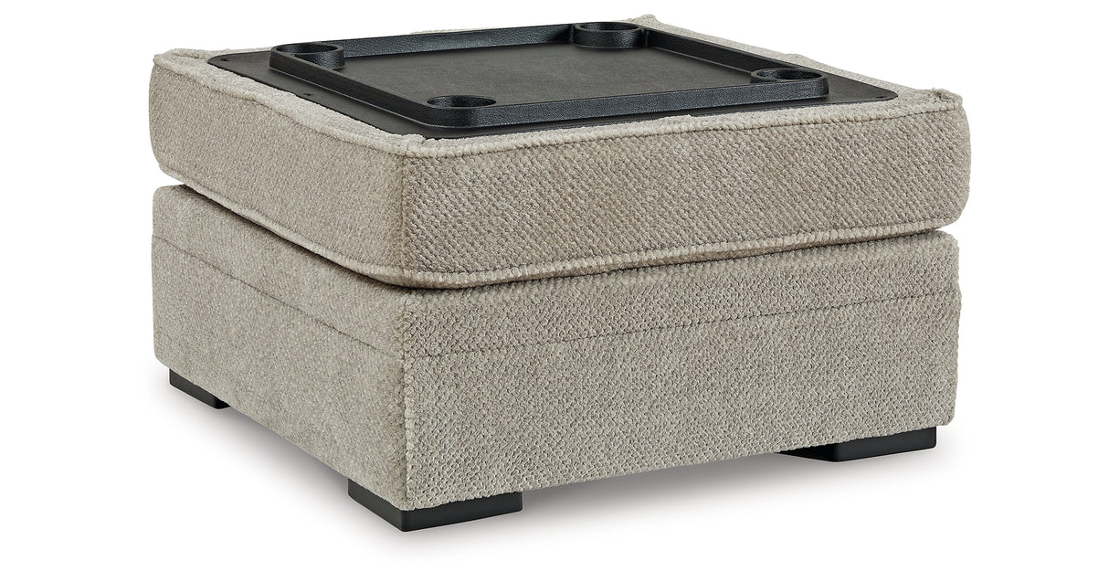 Calnita Sisal Oversized Swivel Chair and Ottoman from Ashley Furniture - Luna Furniture