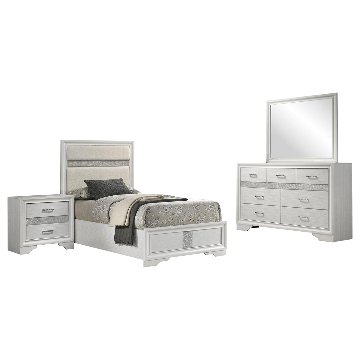 Miranda White 4-Piece Twin Bedroom Set from Coaster - Luna Furniture