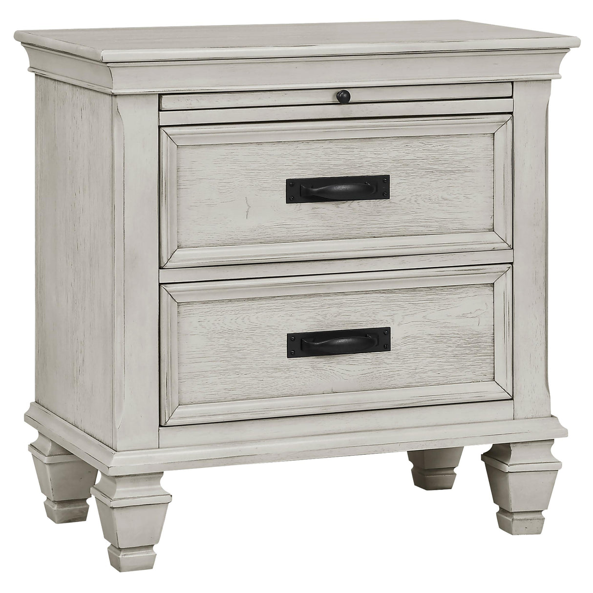 Franco Antique White 4-Piece Eastern King Storage Platform Bedroom Set from Coaster - Luna Furniture