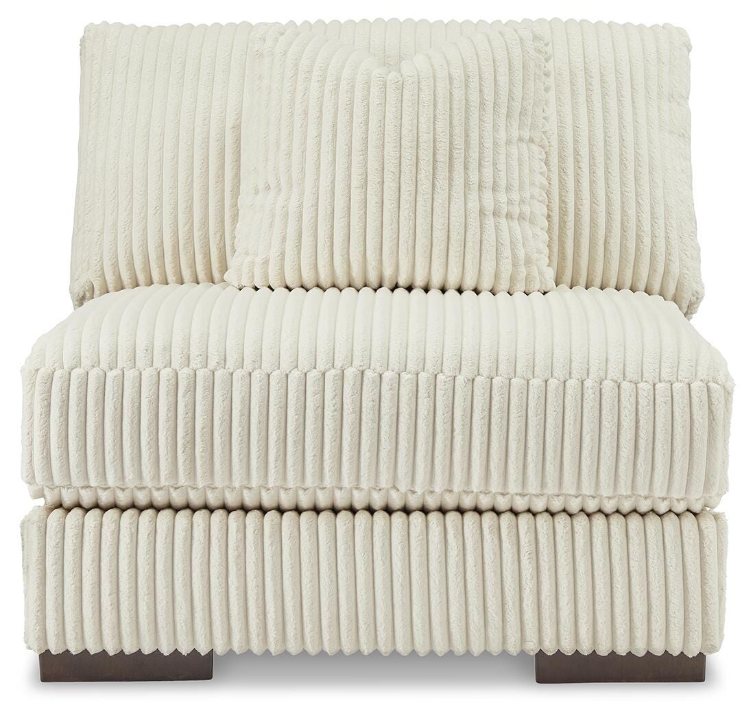 Lindyn Ivory Armless Chair from Ashley Furniture - Luna Furniture