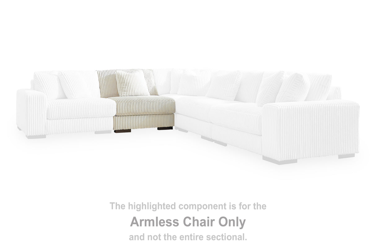 Lindyn Ivory Armless Chair from Ashley Furniture - Luna Furniture