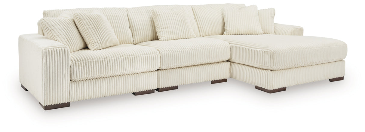 Lindyn Ivory 3-Piece Sectional with Ottoman from Ashley Furniture - Luna Furniture
